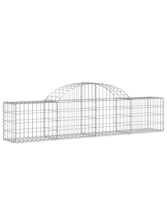 Klenuté gabionové koše 15 ks 200x30x40/60 cm pozinkované železo