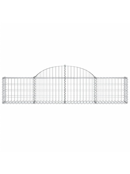 Klenuté gabionové koše 15 ks 200x30x40/60 cm pozinkované železo