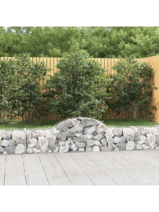 Klenuté gabionové koše 15 ks 200x30x40/60 cm pozinkované železo