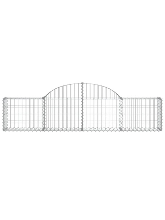 Klenuté gabionové koše 25 ks 200x30x40/60 cm pozinkované železo