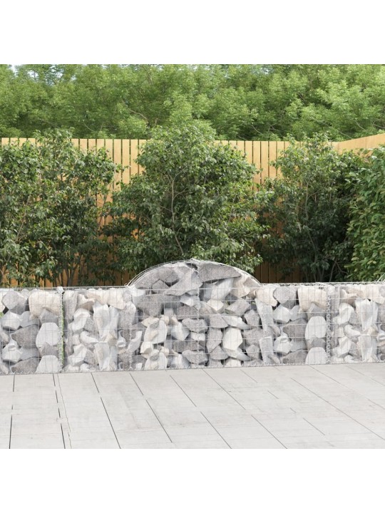 Klenuté gabionové koše 2 ks 200x30x60/80 cm pozinkované železo
