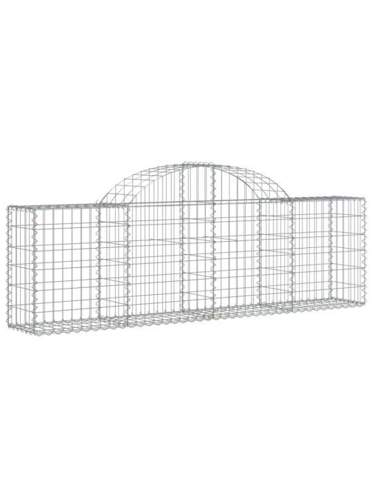 Klenuté gabionové koše 5 ks 200x30x60/80 cm pozinkované železo
