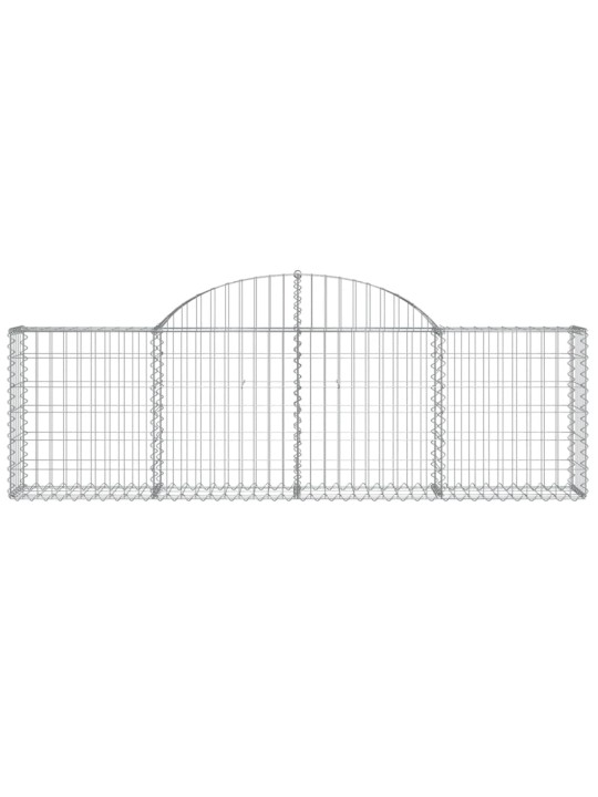 Klenuté gabionové koše 6 ks 200x30x60/80 cm pozinkované železo