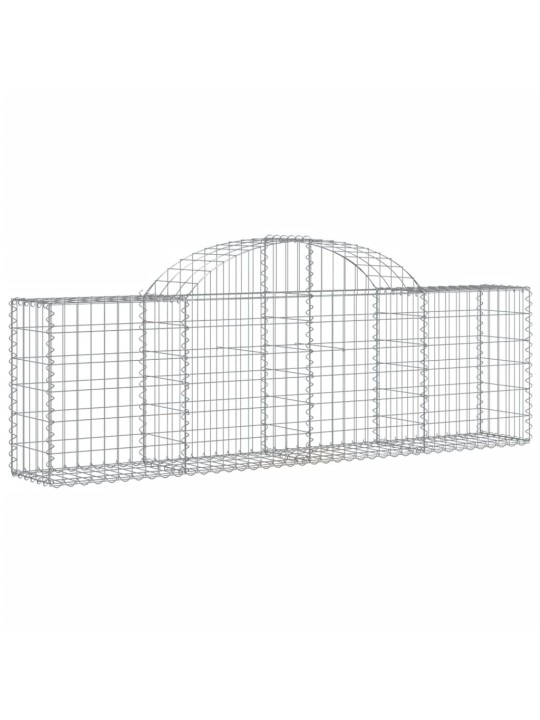 Klenuté gabionové koše 11 ks 200x30x60/80 cm pozinkované železo