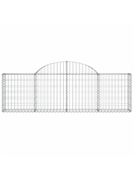 Klenuté gabionové koše 15 ks 200x30x60/80 cm pozinkované železo