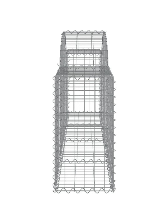 Klenuté gabionové koše 15 ks 200x30x60/80 cm pozinkované železo