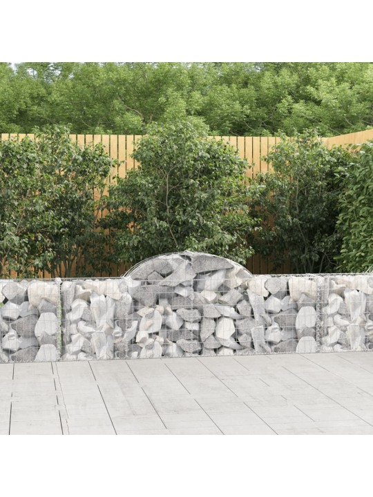 Klenuté gabionové koše 15 ks 200x30x60/80 cm pozinkované železo