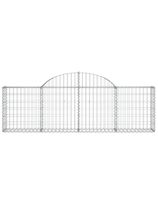 Klenuté gabionové koše 18 ks 200x30x60/80 cm pozinkované železo