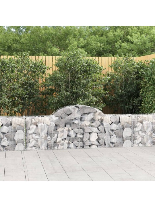 Klenuté gabionové koše 18 ks 200x30x60/80 cm pozinkované železo