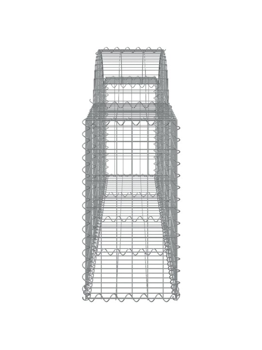 Klenuté gabionové koše 25 ks 200x30x60/80 cm pozinkované železo