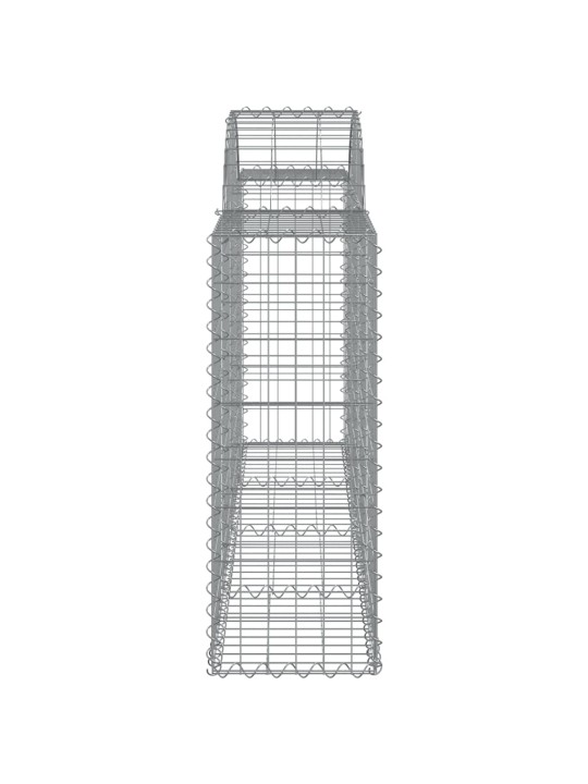 Klenuté gabionové koše 6 ks 200x30x80/100 cm pozinkované železo
