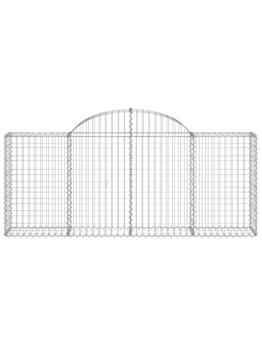 Klenuté gabionové koše 10ks 200x30x80/100 cm pozinkované železo