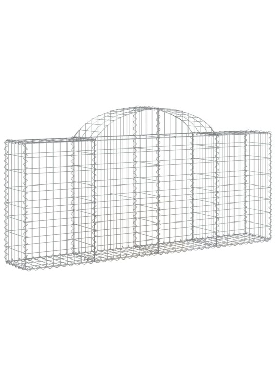 Klenuté gabionové koše 11ks 200x30x80/100 cm pozinkované železo