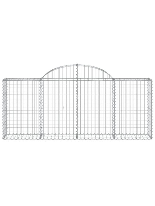 Klenuté gabionové koše 11ks 200x30x80/100 cm pozinkované železo