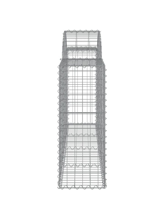 Klenuté gabionové koše 14ks 200x30x80/100 cm pozinkované železo