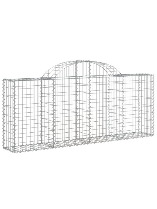 Klenuté gabionové koše 15ks 200x30x80/100 cm pozinkované železo