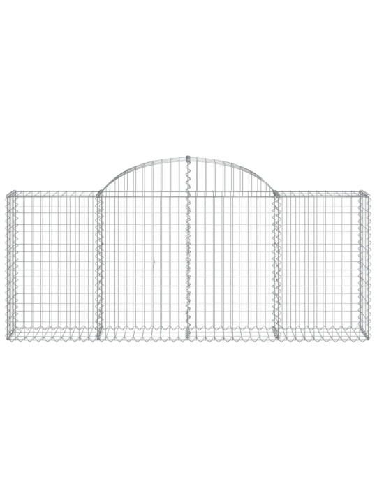 Klenuté gabionové koše 15ks 200x30x80/100 cm pozinkované železo