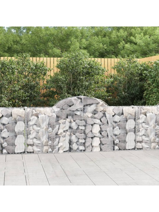 Klenuté gabionové koše 40ks 200x30x80/100 cm pozinkované železo