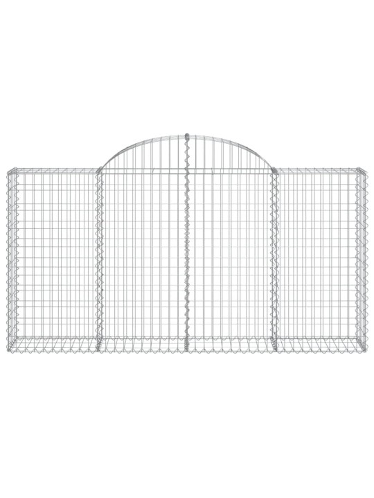 Klenuté gabionové koše 4 ks 200x30x100/120cm pozinkované železo