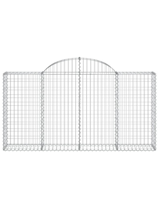 Klenuté gabionové koše 10ks 200x30x100/120cm pozinkované železo