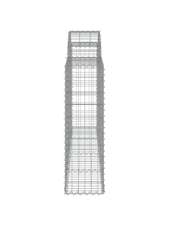 Klenuté gabionové koše 10ks 200x30x100/120cm pozinkované železo