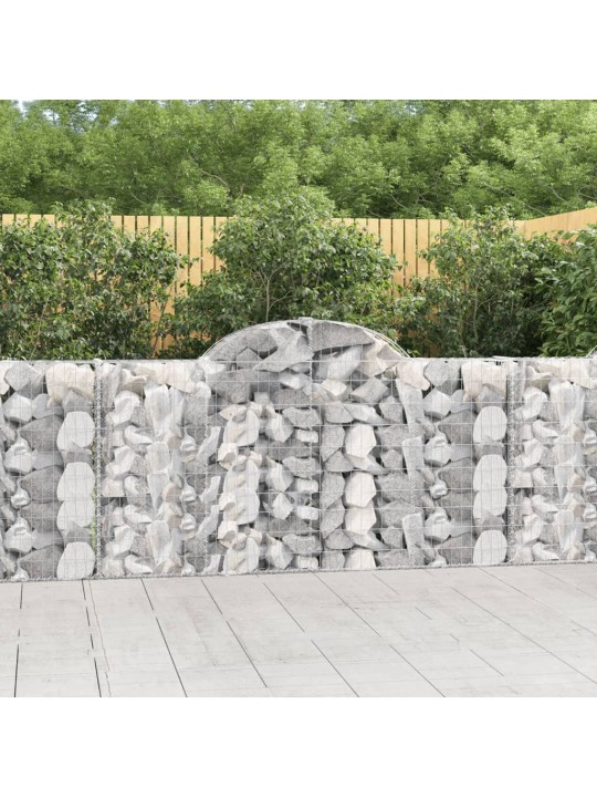 Klenuté gabionové koše 10ks 200x30x100/120cm pozinkované železo