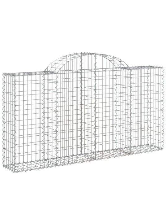 Klenuté gabionové koše 12ks 200x30x100/120cm pozinkované železo