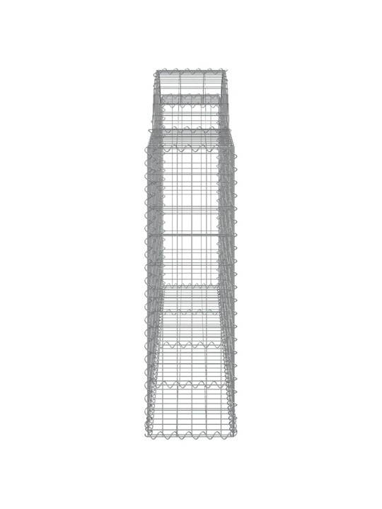 Klenuté gabionové koše 12ks 200x30x100/120cm pozinkované železo