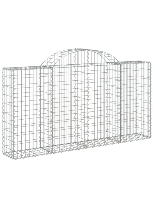 Klenuté gabionové koše 15ks 200x30x100/120cm pozinkované železo