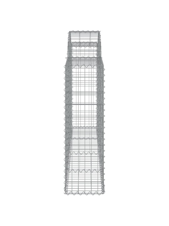Klenuté gabionové koše 15ks 200x30x100/120cm pozinkované železo