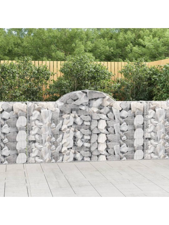 Klenuté gabionové koše 15ks 200x30x100/120cm pozinkované železo