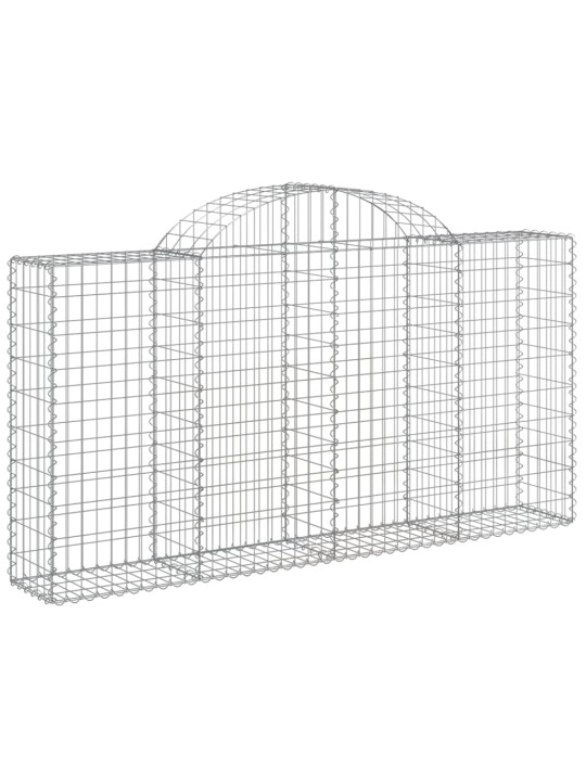 Klenuté gabionové koše 18ks 200x30x100/120cm pozinkované železo