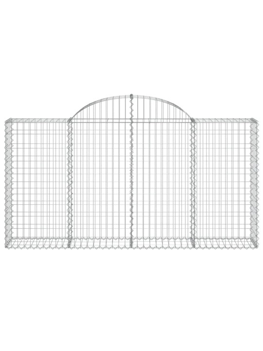 Klenuté gabionové koše 18ks 200x30x100/120cm pozinkované železo
