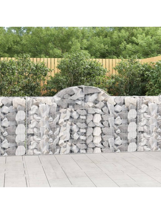 Klenuté gabionové koše 18ks 200x30x100/120cm pozinkované železo