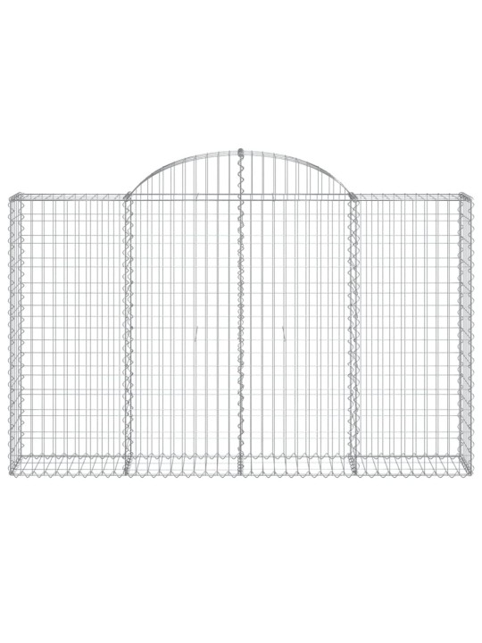 Klenuté gabionové koše 4 ks 200x30x120/140cm pozinkované železo