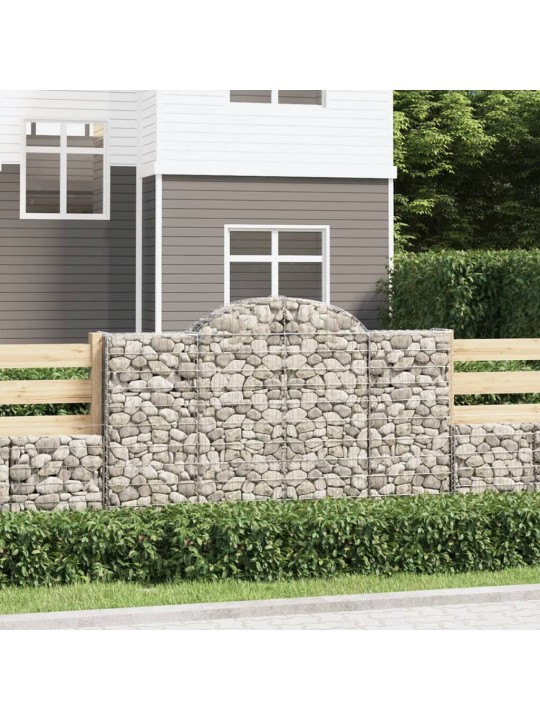 Klenuté gabionové koše 11ks 200x30x120/140cm pozinkované železo