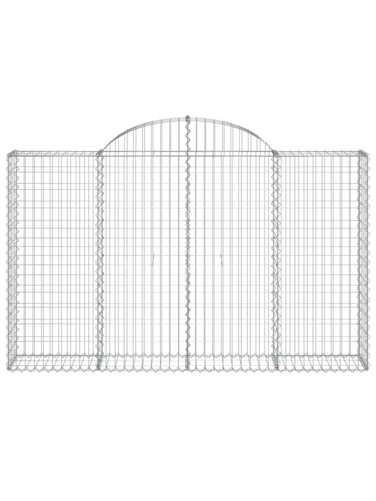 Klenuté gabionové koše 13ks 200x30x120/140cm pozinkované železo