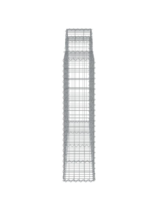 Klenuté gabionové koše 13ks 200x30x120/140cm pozinkované železo