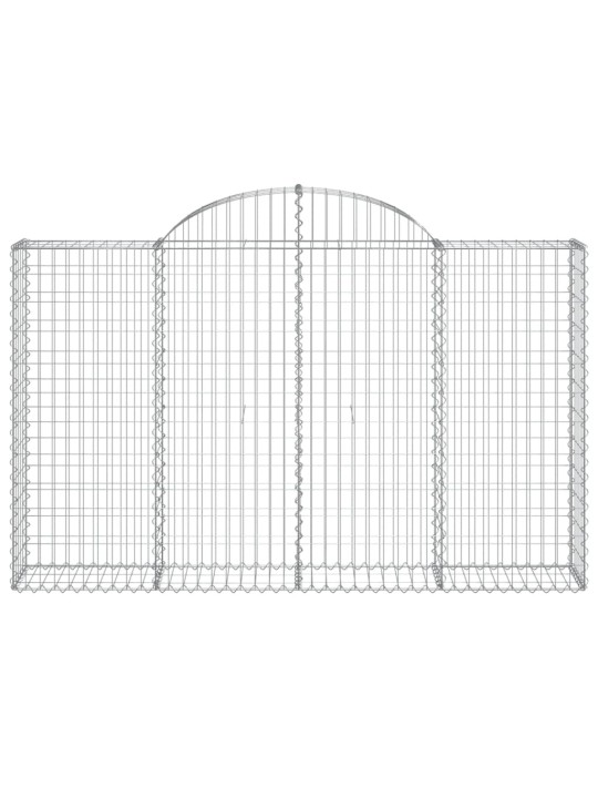 Klenuté gabionové koše 25ks 200x30x120/140cm pozinkované železo