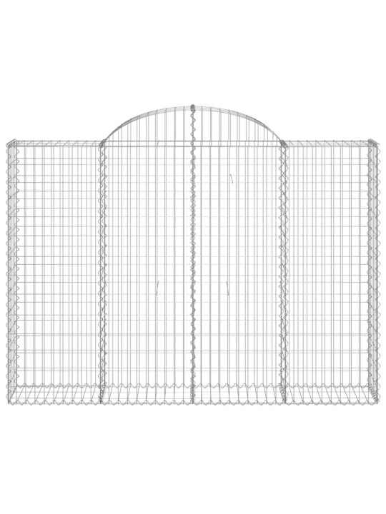 Klenuté gabionové koše 4 ks 200x30x140/160cm pozinkované železo