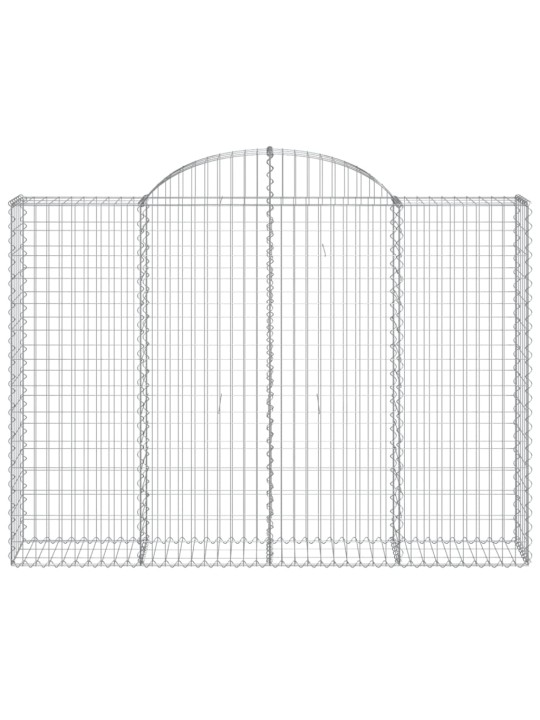 Klenuté gabionové koše 7 ks 200x30x140/160cm pozinkované železo