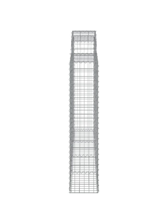 Klenuté gabionové koše 7 ks 200x30x140/160cm pozinkované železo