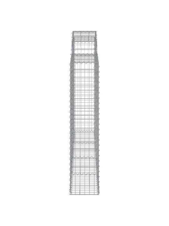 Klenuté gabionové koše 8 ks 200x30x140/160cm pozinkované železo