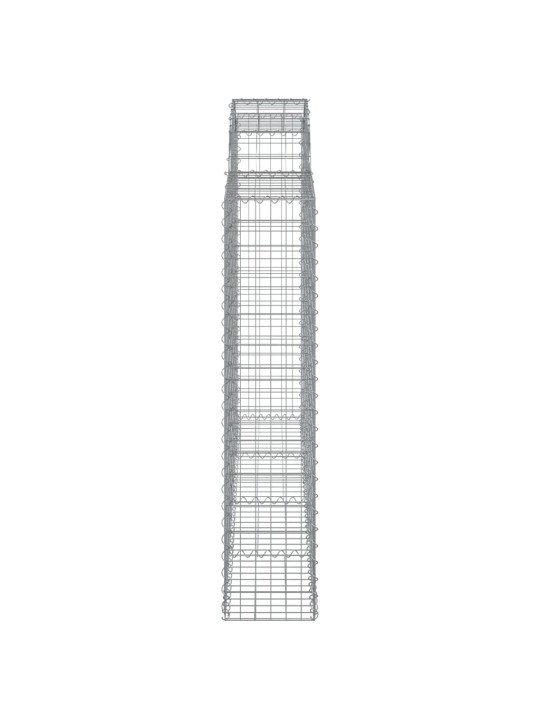 Klenuté gabionové koše 13ks 200x30x140/160cm pozinkované železo