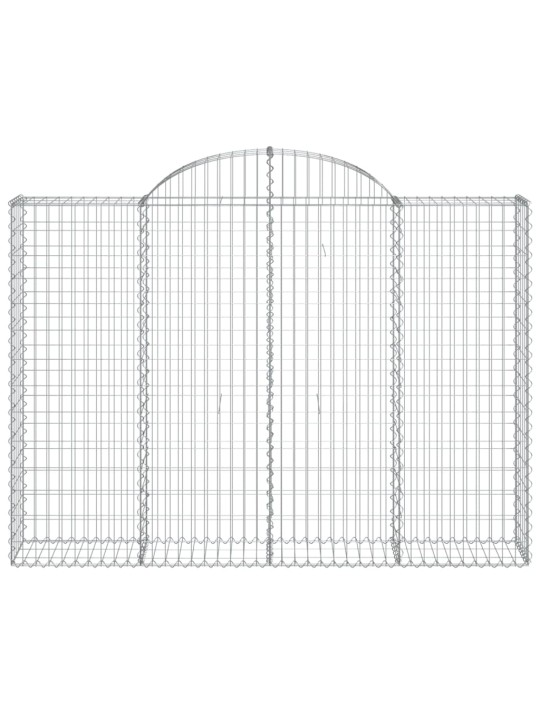 Klenuté gabionové koše 15ks 200x30x140/160cm pozinkované železo