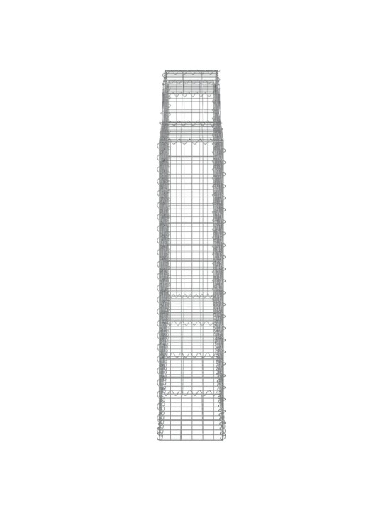 Klenuté gabionové koše 20ks 200x30x140/160cm pozinkované železo