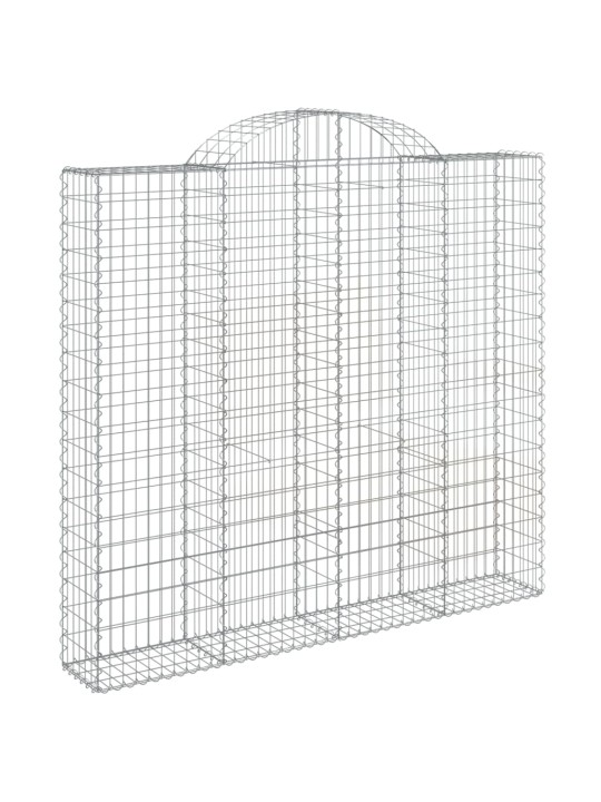 Klenuté gabionové koše 3 ks 200x30x180/200cm pozinkované železo