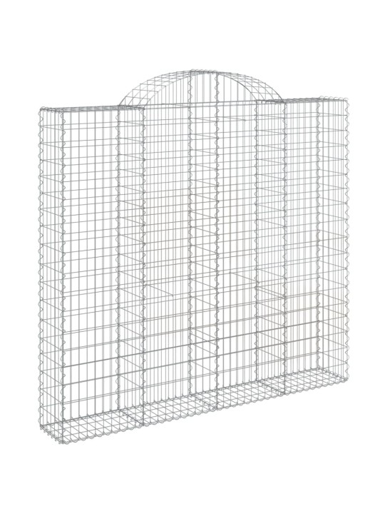 Klenuté gabionové koše 6 ks 200x30x180/200cm pozinkované železo
