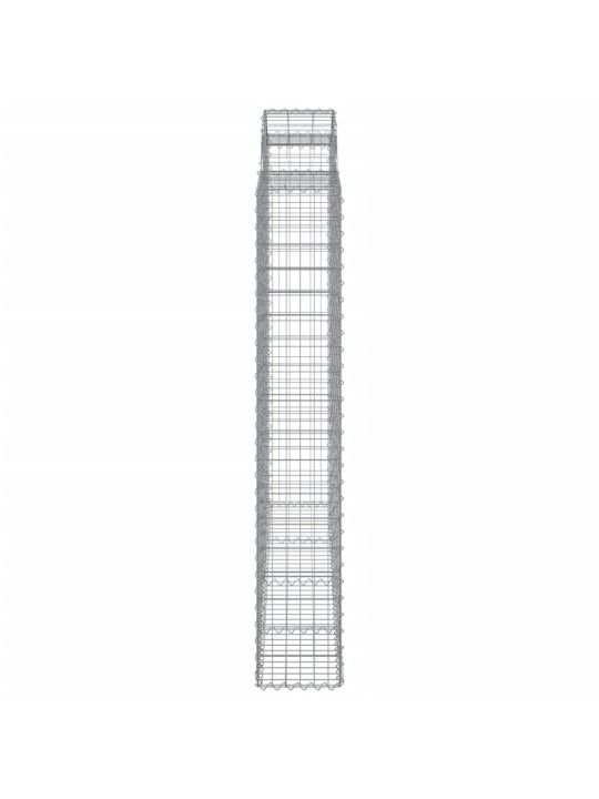 Klenuté gabionové koše 6 ks 200x30x180/200cm pozinkované železo