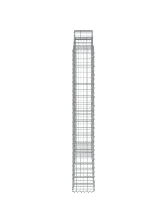 Klenuté gabionové koše 2 ks 200x30x200/220cm pozinkované železo